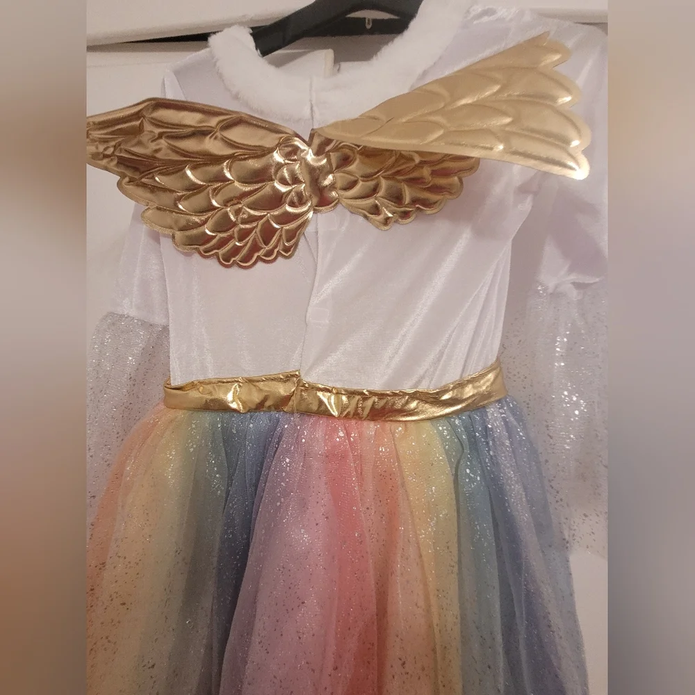 NWT Rainbow Unicorn costume with tutu girls halloween costume large